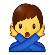 🙅‍♂️ Mann Mit Überkreuzten Armen Emoji von Samsung