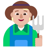 🧑🏼‍🌾 Farmer: Medium-Light Skin Tone, Emoji by Microsoft