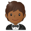 🤵🏾 Person in Tuxedo: Medium-Dark Skin Tone, Emoji by Samsung