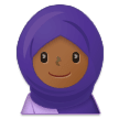 🧕🏾 Frau Mit Kopftuch: Mitteldunkle Hautfarbe Emoji von Samsung