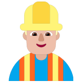 👷🏼‍♂️ Bauarbeiter: Mittelhelle Hautfarbe Emoji von Microsoft