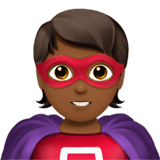 🦸🏾 Superhero: Medium-Dark Skin Tone, Emoji by Apple