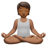 🧘🏾 Person in Lotus Position: Medium-Dark Skin Tone, Emoji by Apple
