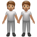 🧑🏽‍🤝‍🧑🏽 People Holding Hands: Medium Skin Tone, Emoji by Apple