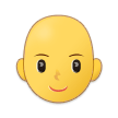 👩‍🦲 Frau: Glatze Emoji von Samsung