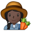 👩🏿‍🌾 Woman Farmer: Dark Skin Tone, Emoji by Samsung