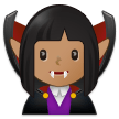 🧛🏽‍♀️ Woman Vampire: Medium Skin Tone, Emoji by Samsung