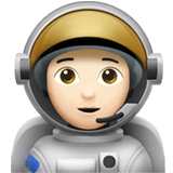 🧑🏻‍🚀 Astronaut(in): Helle Hautfarbe Emoji von Apple