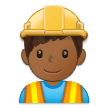 👷🏾‍♂️ Bauarbeiter: Mitteldunkle Hautfarbe Emoji von Samsung