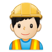 👷🏻‍♂️ Bauarbeiter: Helle Hautfarbe Emoji von Samsung