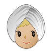 👳🏼‍♀️ Woman Wearing Turban: Medium-Light Skin Tone, Emoji by Samsung