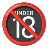 🔞 No One Under Eighteen, Emoji by Google