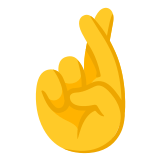 🤞 Hand Mit Gekreuzten Fingern Emoji von Google