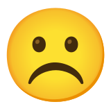 ☹️ Düsteres Gesicht Emoji von Google