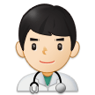 👨🏻‍⚕️ Arzt: Helle Hautfarbe Emoji von Samsung