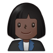 👩🏿‍💼 Woman Office Worker: Dark Skin Tone, Emoji by Samsung