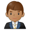 👨🏽‍💼 Büroangestellter: Mittlere Hautfarbe Emoji von Samsung