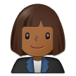 👩🏾‍💼 Büroangestellte: Mitteldunkle Hautfarbe Emoji von Samsung