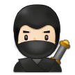 🥷🏻 Ninja: Light Skin Tone, Emoji by Samsung