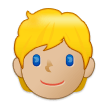 👱🏼 Person: Medium-Light Skin Tone, Blond Hair, Emoji by Samsung