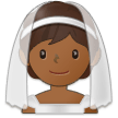 👰🏾 Person with Veil: Medium-Dark Skin Tone, Emoji by Samsung