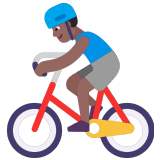 🚴🏾‍♂️ Мужчина на Велосипеде: Темный Тон Кожи, смайлик от Microsoft