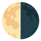 🌗 Луна в Последней Четверти, смайлик от Google