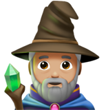 🧙🏼‍♂️ Волшебник: Светлый Тон Кожи, смайлик от Apple