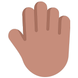🤚🏽 Erhobene Hand Von Hinten: Mittlere Hautfarbe Emoji von Microsoft