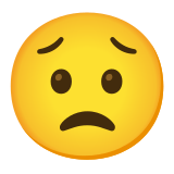 😟 Besorgtes Gesicht Emoji von Google