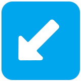↙️ Down-Left Arrow, Emoji by Microsoft