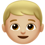 👦🏼 Garçon : Peau Moyennement Claire Emoji par Apple