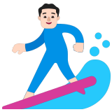 🏄🏻‍♂️ Man Surfing: Light Skin Tone, Emoji by Microsoft