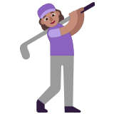 🏌🏽‍♀️ Woman Golfing: Medium Skin Tone, Emoji by Microsoft