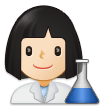 👩🏻‍🔬 Woman Scientist: Light Skin Tone, Emoji by Samsung