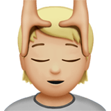 💆🏼 Person Getting Massage: Medium-Light Skin Tone, Emoji by Apple