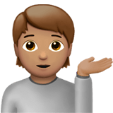 💁🏽 Person Tipping Hand: Medium Skin Tone, Emoji by Apple