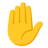✋ Erhobene Hand Emoji von Google
