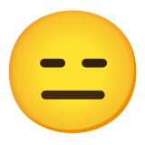 😑 Ausdrucksloses Gesicht Emoji von Google