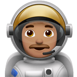 👨🏽‍🚀 Astronaut: Mittlere Hautfarbe Emoji von Apple