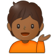 💁🏾 Infoschalter-Mitarbeiter(in): Mitteldunkle Hautfarbe Emoji von Samsung
