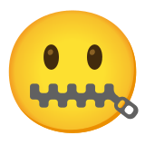 🤐 Gesicht Mit Reißverschlussmund Emoji von Google