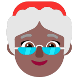 🤶🏾 Mrs. Claus: Medium-Dark Skin Tone, Emoji by Microsoft