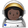 👩🏿‍🚀 Astronautin: Dunkle Hautfarbe Emoji von Samsung