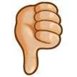 👎🏼 Daumen Runter: Mittelhelle Hautfarbe Emoji von Samsung