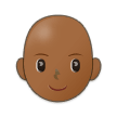 👩🏾‍🦲 Woman: Medium-Dark Skin Tone, Bald, Emoji by Samsung