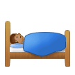 🛌🏽 Person in Bed: Medium Skin Tone, Emoji by Samsung