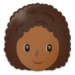 👩🏾‍🦱 Woman: Medium-Dark Skin Tone, Curly Hair, Emoji by Samsung
