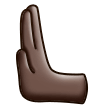 🫷🏿 Leftwards Pushing Hand: Dark Skin Tone, Emoji by Samsung