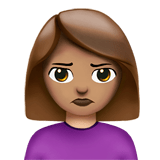 🙎🏽‍♀️ Woman Pouting: Medium Skin Tone, Emoji by Apple